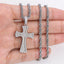 Created Diamond Cross Hip Hop Long Rope Chain Pendant Necklace 23.62''
