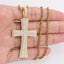 Created Diamond Cross Hip Hop Rope Chain Luxury Pendant Necklace 23.62''