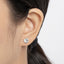 Round Cut 6.5mm/ 8mm Created Daimond Simple Stud Earrings