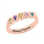 Personalized Five Birthstone Mothers Ring