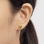 Yellow Genuine Gmeston Asscher Cut Citrine Stud Earrings