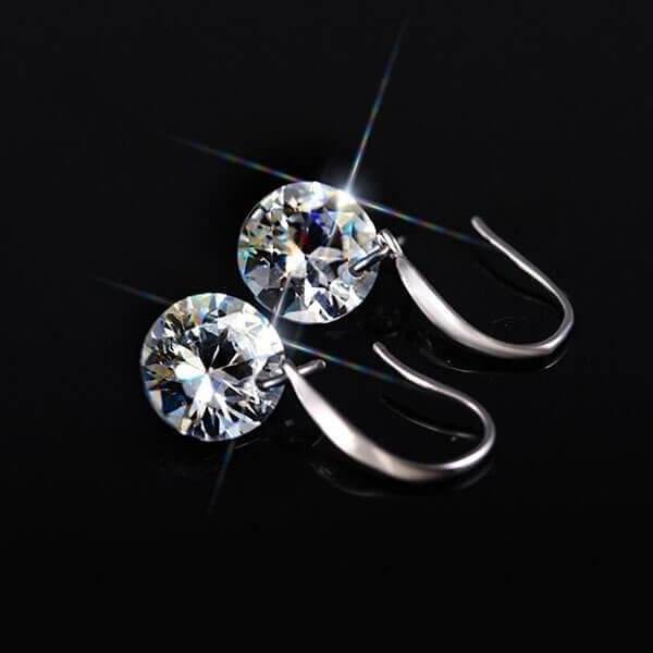 Classic Created White Diamond Drop Earrings