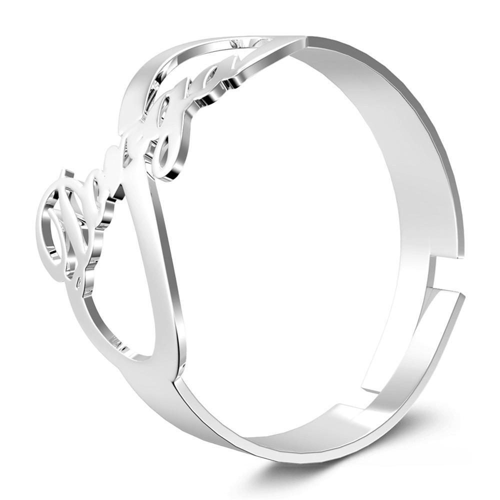 Infinity Name Ring Silver