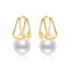 18K Natural Freshwater White Pearl Earrings