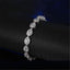 Halo Heart Created White Diamond Bracelet