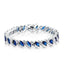 Blue & White Marquise Cut Created Diamond Bracelet