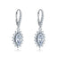 Marquise Shape Created Diamond Drop Hook Earrings
