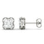 925 Sliver/14K/18K Gold 6.0mm Round Moissanite Diamond Flower Shape Stud Earrings