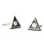 925 Sterling Sliver/14K/18K White Gold Round Cut 2.5mm Moissanite Diamond Triangle Stud Earrings