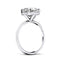 Classic 4 Prong Cushion Created White Diamond Solitaire Ring