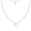 Dainty Round Star Fritillary Pendant Sterling Silver Necklace