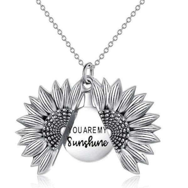 Sunflower Necklace with Picture Inside Projection Photo Necklace –  Customodish