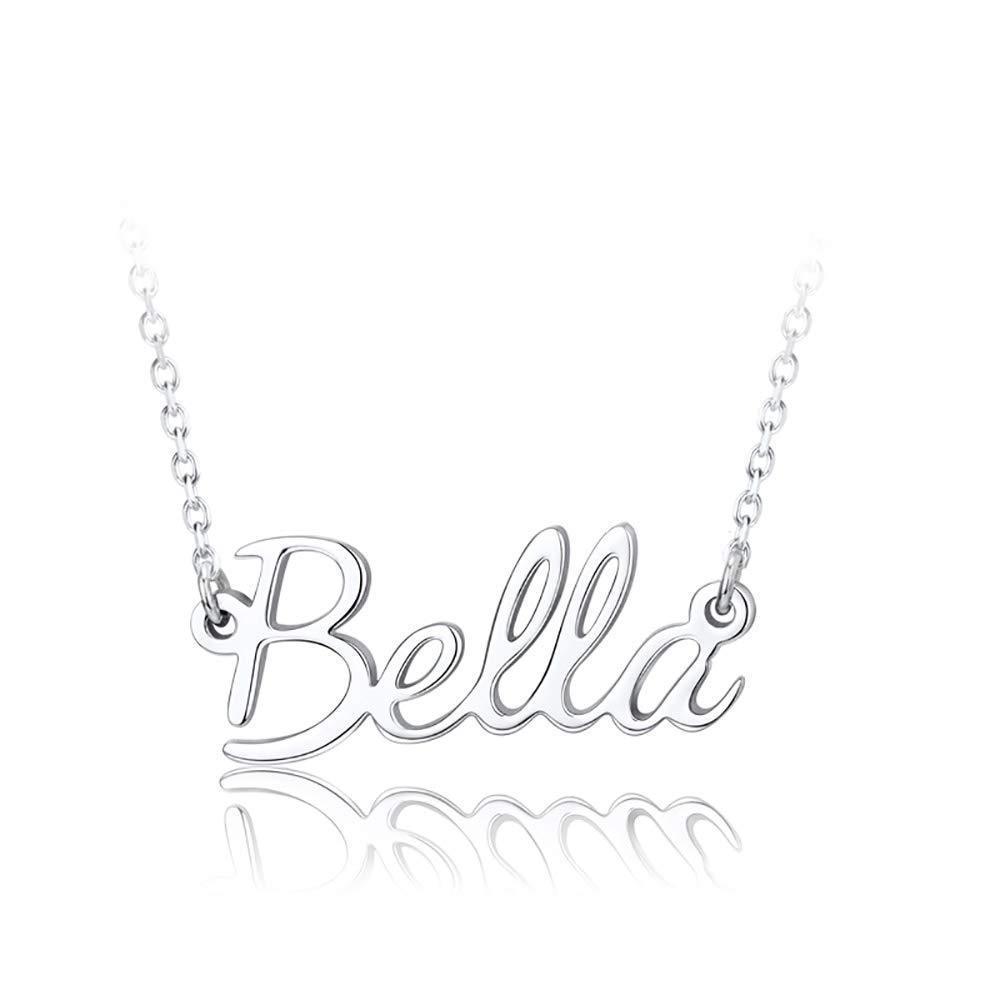 925 Sterling Silver Personalized Customized Name Necklace Gift for Women