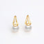 18K Natural Freshwater White Pearl Earrings