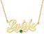 Personalized 18K Gold Plated Name Necklace Birthday Stone