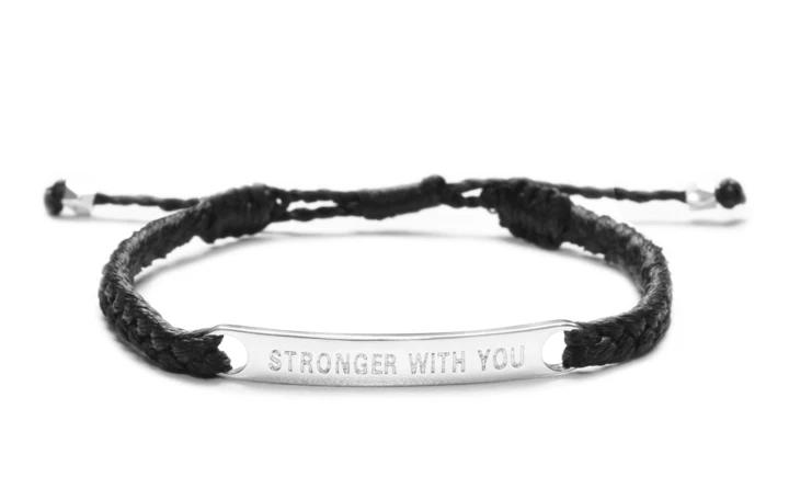 Get 2 Stronger With You Engraved Bracelets Adjustable