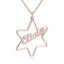 Personalized Star Name Necklace 18K Gold Plate Pendants