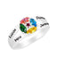 Personalized Four Birthstone Mothers Ring