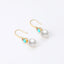 18K Natural Freshwater White Pearl Hook Earrings
