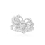 S925 Pure Silver Crystal Diamond Simple Tail Finger Butterfly Ring