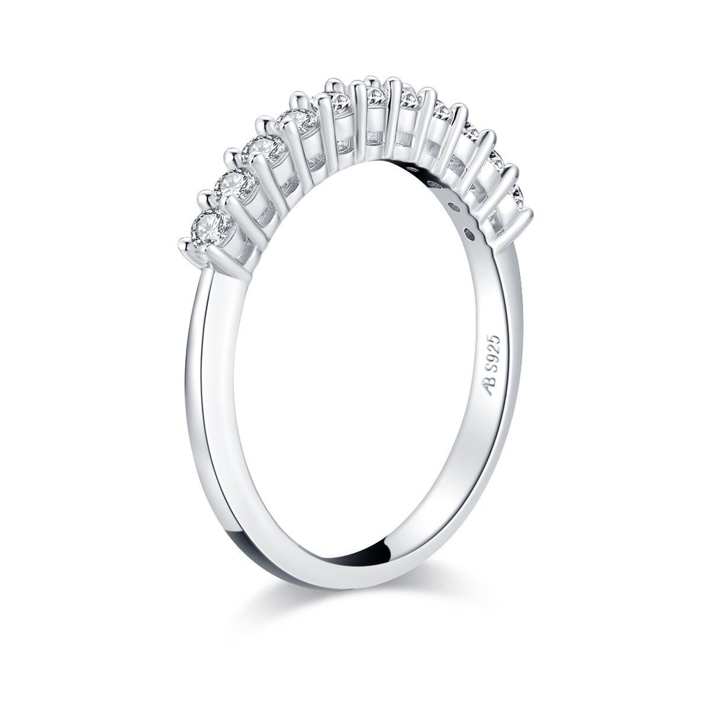 Round Created White Diamond Ring