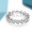 Full Eternity Heart Shaped Moissanite Diamond Ring