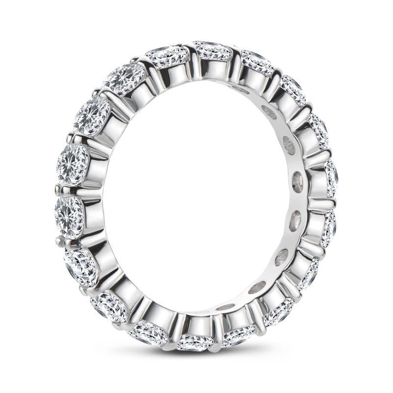 4mm Round Full Eternity Created Diamond Ring