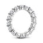 Cushion Created White Diamond Eternity Ring