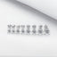 Six Prong Round White Created Diamond Stud Earrings