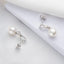 Bowknot Natural Freshwater White Pearl Stud Earrings