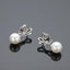 Bowknot Natural Freshwater White Pearl Stud Earrings