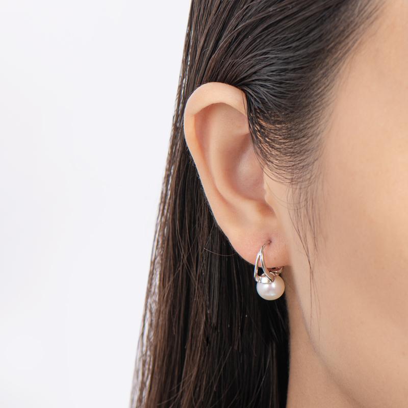 Fashion Natural Freshwater Pearl Hook Earring