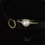 Asymmetric Freshwater Pearl Earrings Huggie Hoop Drop Sterling Silver Earrings