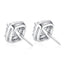 Cushion Cut Created White Diamond Stud Earrings