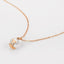 18K Romantic Couples Kiss Freshwater Cultured White Pearl Necklace Pendant