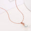 18K Rose Gold Diamond Freshwater Pearl Pendant Necklace