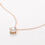 18K Rose Gold Diamond Freshwater Pearl Pendant Necklace with 18K Gold Chain