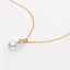 18K Yellow Diamond Freshwater Pearl Pendant Necklace