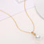 18K Yellow Diamond Freshwater Pearl Pendant Necklace