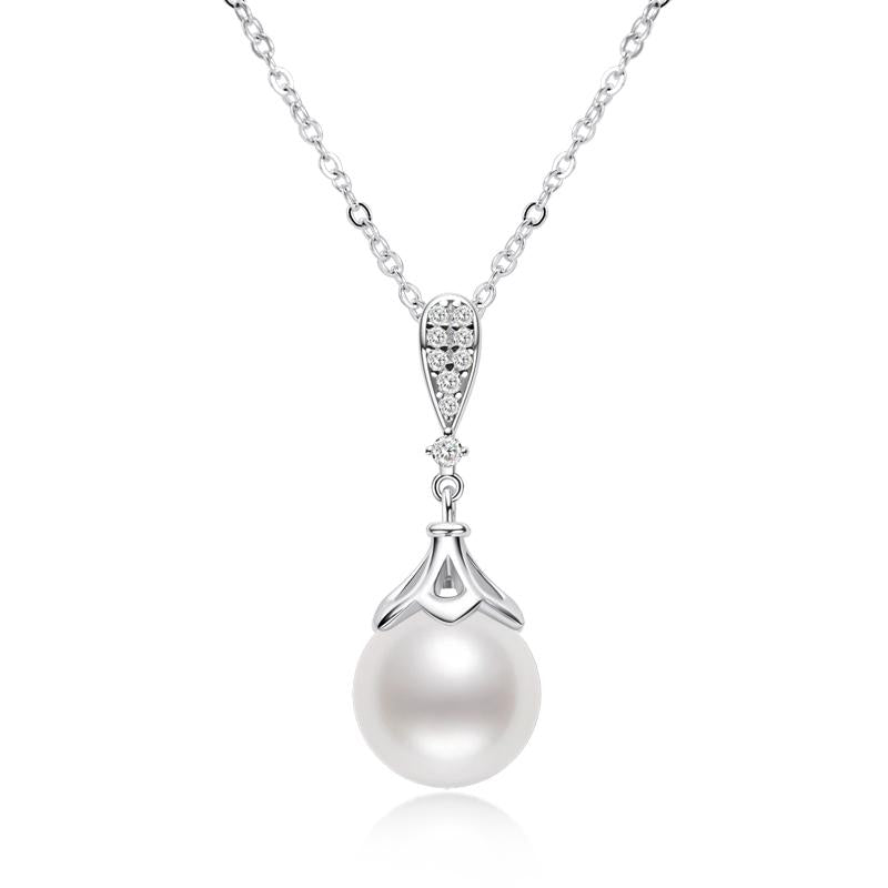 Retro Style Natural Freshwater Pearl Drop Pendant Necklace
