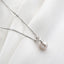 8-8.5mm Butterfly White Freshwater Pearl Pendant Necklace