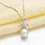 Classic Bowknot Natural Freshwater Pearl Pendant Necklace