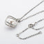 Square Holllow Natural Freshwater Pearl Pendant Necklace