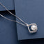 Square Holllow Natural Freshwater Pearl Pendant Necklace