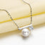 Sterling Silver Natural Pearl Pendant Necklace