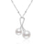 Lovely Cherry Design Natural Pearl Pendant Necklace
