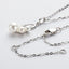 Double Leaves Geniune 3 Pearls Pendant Necklace