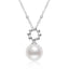 Circle Design Natural Freshwater Pearl Pendant Necklace