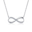 Infinity Heart Love Created White Diamond Necklace