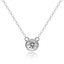 Bezel-setting Round Created Diamond Pendant Necklace